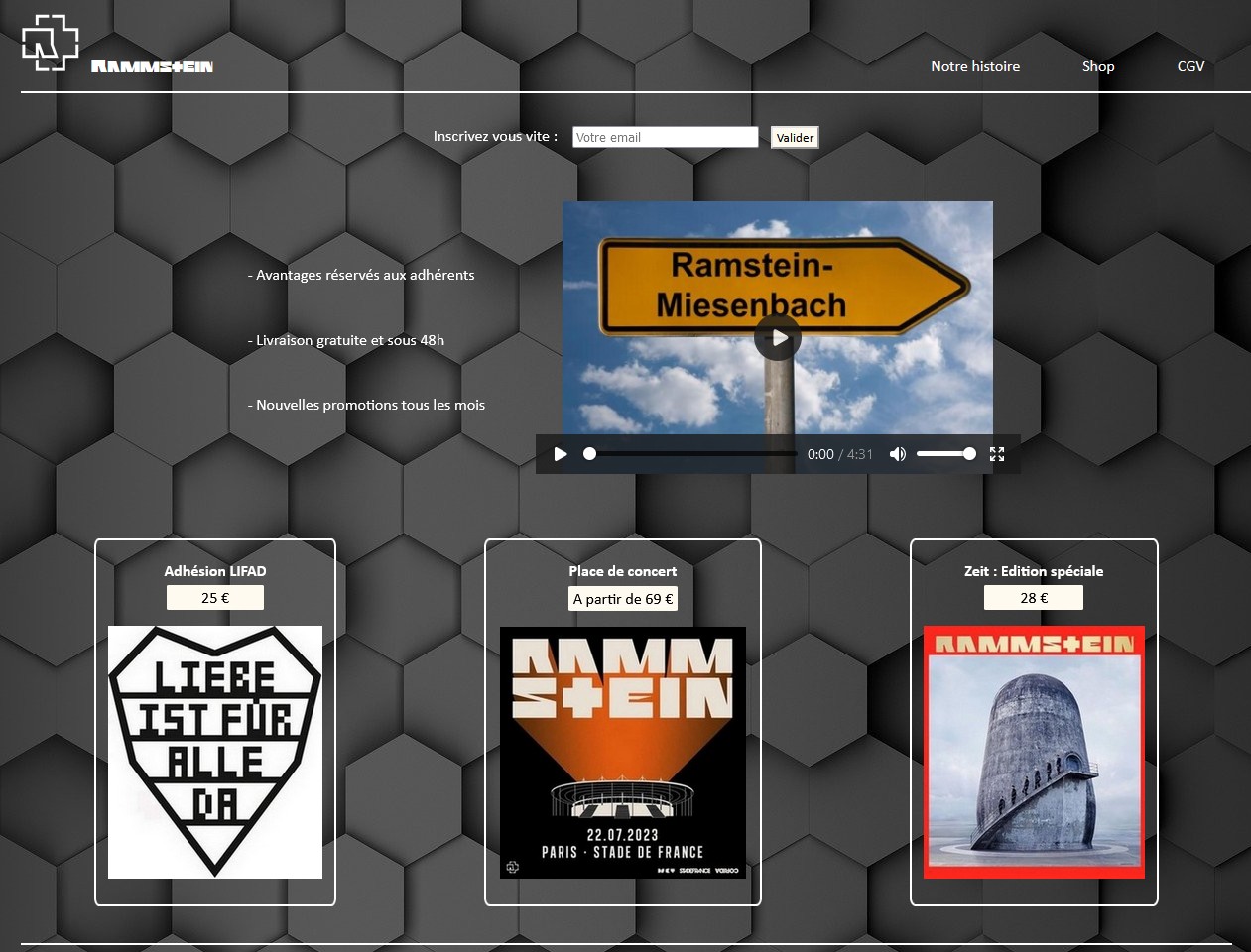 Projet de landing page